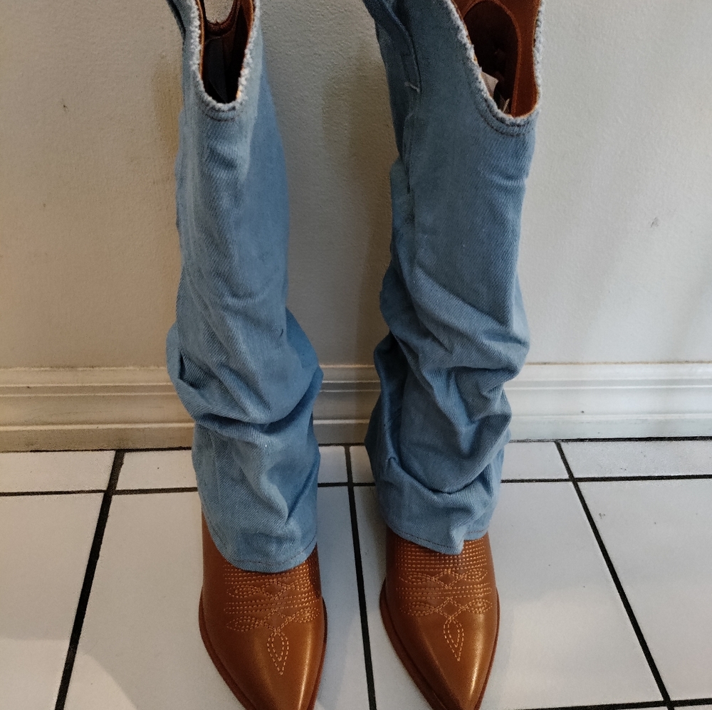 Prairie Girl Denium Cowboy Boots